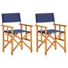 vidaXL Sillas de director 2 uds madera maciza de acacia azul