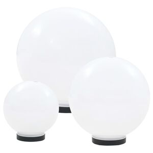 vidaXL Juego de l&aacute;mparas de bola LED 3 pzas esf&eacute;ricas 20/30/40 cm PMMA