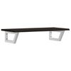 vidaXL Estante de lavabo de pared de acero y madera maciza de roble