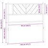 vidaXL Cabecero de repuesto de metal blanco 100 cm