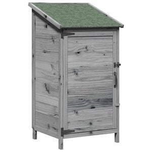 vidaXL Cobertizo de Jard&iacute;n con techo Gris 59 x 56 x 113,5 cm