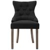 vidaXL Sillas de comedor 2 unidades de tela negras