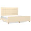 vidaXL Cama sin colch&oacute;n tela color crema 180x200 cm