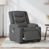 vidaXL Sill&oacute;n reclinable de masaje el&eacute;ctrico tela gris oscuro