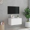 vidaXL Mueble de TV de pared con luces LED blanco 60x35x31 cm