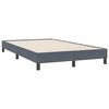vidaXL Cama box spring con colch&oacute;n terciopelo gris oscuro 120x220 cm