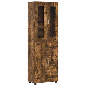 vidaXL Aparador alto FLORIN 60 x 35 x 182 cm Roble ahumado
