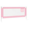 vidaXL Barandilla de seguridad cama de ni&ntilde;o rosa tela 200x25 cm