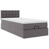 vidaXL Cama otomana colch&oacute;n cuero sint&eacute;tico gris 100x200cm
