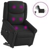 vidaXL Sillón de masaje elevable eléctrico negro brillante