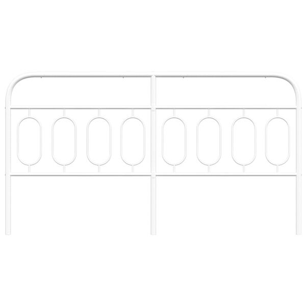 vidaXL Cabecero de repuesto de metal blanco 193 cm