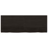vidaXL Tablero mesa madera roble tratada marr&oacute;n oscuro 160x60x(2-4) cm
