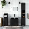 vidaXL Set de muebles de ba&ntilde;o 3 piezas madera contrachapada negro