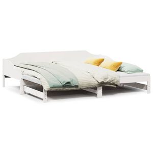 vidaXL Sof&aacute; cama nido madera maciza de pino blanco 90x200 cm