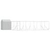 vidaXL Perrera de exterior con toldo acero galvanizado plata 10x6x2,5m