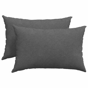 vidaXL Cojines de sof&aacute; 2 pcs Gris oscuro 60 x 40 cm Tela de pana