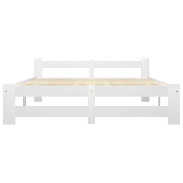 vidaXL Estructura de cama sin colchón madera de pino blanco 140x200 cm