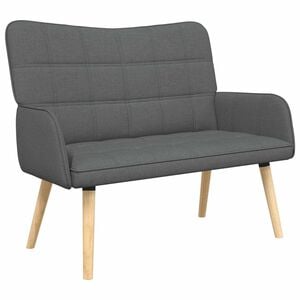 vidaXL Sof&aacute; de 2 Plazas Gris oscuro 115 x 61 x 87 cm Tela