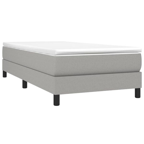 vidaXL Estructura de cama con somier tela gris claro 80x200 cm