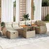 vidaXL Set sof&aacute;s jard&iacute;n y cojines 5 pzas rat&aacute;n sint&eacute;tico acacia beige