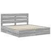 vidaXL Estructura de cama Gris Sonoma 200 x 200 cm Madera Ingenieril