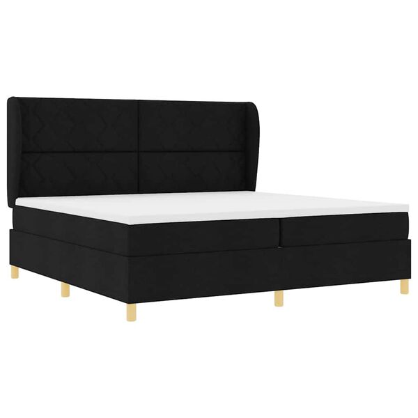vidaXL Cama con Somier y Colch&oacute;n Gris Oscuro 90x190 cm de Tela Negro