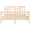 vidaXL Estructura de cama con cabecero madera maciza 160x200 cm
