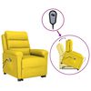 vidaXL Sill&oacute;n de masaje elevable de tela amarillo claro