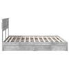 vidaXL Cama con almacenamiento con cabecera Gris Concreto 200 x 200 cm