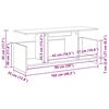 vidaXL Soporte de TV Roble ahumado 102 x 35 x 45 cm