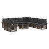 vidaXL Conjunto de sof&aacute;s de jard&iacute;n 12 uds. Gris y Gris Oscuro