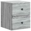 vidaXL Mesita de Noche de Pared Gris Sonoma 34,5 x 33 x 40 cm