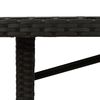 vidaXL Mesa de jard&iacute;n superficie de vidrio rat&aacute;n PE negro 190x80x75 cm