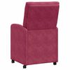 vidaXL Sillas de Comedor con Ruedas 2 pcs Rojo vino tinto Terciopelo