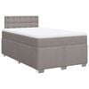 vidaXL Cama box spring con colch&oacute;n tela gris taupe 120x200 cm