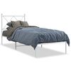 vidaXL Estructura cama sin colch&oacute;n con cabecero metal blanco 80x200 cm
