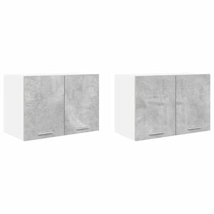 vidaXL Mueble colgante 2 pcs Gris Concreto y 60 x 31 x 40 cm