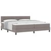 vidaXL Cama tipo Box Spring con coj&iacute;n Manual Taup&eacute; 200 x 200 cm tela