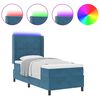 vidaXL Cama tipo Box Spring con colch&oacute;n Azul 100 x 200 cm Terciopelo
