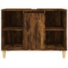 vidaXL Armario de lavabo madera contrachapada roble ahumado 80x33x60cm