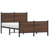vidaXL Estructura de cama sin colchón metal marrón roble 137x190 cm