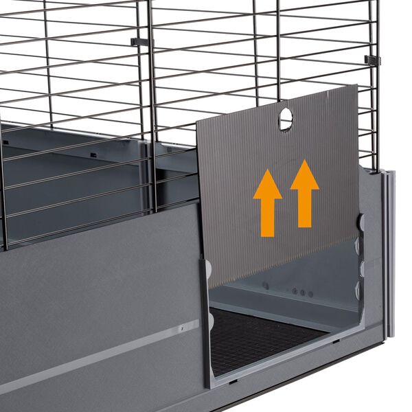 Ferplast Jaula para cobayas Multipla Open negro 107,5x72x50 cm