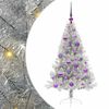 vidaXL &Aacute;rbol de Navidad Artificial Preiluminado Plateado 120 cm PET