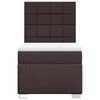 vidaXL Cama box spring con colch&oacute;n tela marr&oacute;n oscuro 80x200 cm