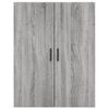 vidaXL Aparador alto madera contrachapada gris sonoma 69,5x34x180 cm