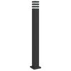 vidaXL L&aacute;mpara de suelo de exterior con enchufe aluminio negro 110 cm