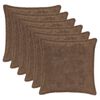 vidaXL Funda de almohada 6 uds. HOUTEN Marr&oacute;n Claro 40 x 40 cm