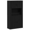 vidaXL Aparador alto Roble Negro 80 x 33 x 150 cm Madera de ingenier&iacute;a