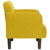 vidaXL Sill&oacute;n con reposabrazos terciopelo amarillo 54 cm