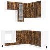 vidaXL Unidad de cocina KALMAR 8 uds. Roble Ahumado